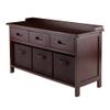 Ergode Adriana Storage Bench | Comfortable Seating | Ample Storage Space | Walnut Finish | 3 Drawers (94303-VV) view 1