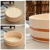 12 Sizes Wooden Hangiri Sushi Oke Rice Mixing Bowl Tub Sushi Making Service Kit with Copper Banding and Rice Paddle Scoop - White Pine Wood,45x11cm view 3