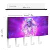 Astronaut Passing Through Glowing Wall Mounted Mail Shelf Key Hook Key Holder Organizer for Home Decorative view 2