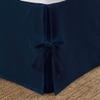 1 Piece Split Corner Tie Bed Skirt, 15 Inch Drop Length 800 Thread Cotton 100% Egyptian Cotton, Easy Fit & Fade Resistant, California King Size (72" x 84") Inch, Solid Navy Blue view 4