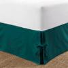1 Piece Split Corner Tie Bed Skirt, 15 Inch Drop Length 800 Thread Cotton 100% Egyptian Cotton, Easy Fit & Fade Resistant, Full Size (54" x 75") Inch, Solid Teal view 2
