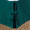 1 Piece Split Corner Tie Bed Skirt, 15 Inch Drop Length 800 Thread Cotton 100% Egyptian Cotton, Easy Fit & Fade Resistant, Full Size (54" x 75") Inch, Solid Teal view 4