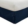 1 Piece Split Corner Tie Bed Skirt, 15 Inch Drop Length 800 Thread Cotton 100% Egyptian Cotton, Easy Fit & Fade Resistant, Twin Size (39" x 75") Inch, Solid Navy Blue view 3