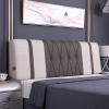 LIANGJUN Headboard Bed Backrest Cushion, Superfine Fiber Pillow Waist Positioning Support Pads, Washable Sponge Filling Anti-Collision Soft Pad, Custom Made (Color : Gray, Size : 150cmx10cmx58cm) view 2