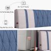LIANGJUN Headboard Bed Backrest Cushion, Superfine Fiber Pillow Waist Positioning Support Pads, Washable Sponge Filling Anti-Collision Soft Pad, Custom Made (Color : Gray, Size : 150cmx10cmx58cm) view 4