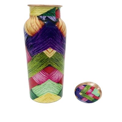 Gavya International multi colour Copper Water Bottle for Drinking Water 34 Oz  Stay Hydrated and Enjoy Ayurvedic BenefitsLeak-Proof,Temperature Retention,Eco-Friendly Design 1 litre