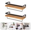 Cabilock Space-Saving Wall Rack Kitchen Storage Rack Pantry Organizers Over Door Storage Organizer Decorative Shelf 2 Pieces view 4