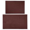 Ample Decor Bath Mats 100% Cotton 24 X 17 & 34 X 20 Inches, Oeko Tex Certified 1350 GSM Solid Construction Thick & Plush, Super Absorbent for Bathroom Floor, Shower Brown view 1