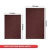 Ample Decor Bath Mats 100% Cotton 24 X 17 & 34 X 20 Inches, Oeko Tex Certified 1350 GSM Solid Construction Thick & Plush, Super Absorbent for Bathroom Floor, Shower Brown view 4