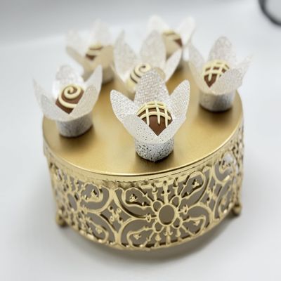 Fabric Handmade Truffle Cups | Truffle Liners | Truffle Wrappers | Fominhas | candy cups for chocolate | Forminhas de Brigadeiro | candy liners (White)