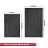 Ample Decor Bath Mats 100% Cotton 24 X 17 & 34 X 20 Inches, Oeko Tex Certified 1350 GSM Solid Construction Thick & Plush, Super Absorbent for Bathroom Floor, Shower Grey view 3