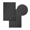 Ample Decor Bath Mats 100% Cotton 24 X 17 & 34 X 20 Inches, Oeko Tex Certified 1350 GSM Solid Construction Thick & Plush, Super Absorbent for Bathroom Floor, Shower Grey view 4