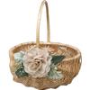 Ragga Wedding Willow Flower Girl Basket with Rattan Wood and Greenery Decor for Garden Wedding view 1