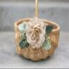 Ragga Wedding Willow Flower Girl Basket with Rattan Wood and Greenery Decor for Garden Wedding view 3