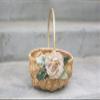 Ragga Wedding Willow Flower Girl Basket with Rattan Wood and Greenery Decor for Garden Wedding view 4
