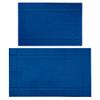 Ample Decor Bath Mats 100% Cotton 24 X 17 & 34 X 20 Inches, Oeko Tex Certified 1350 GSM Solid Construction Thick & Plush, Super Absorbent for Bathroom Floor, Shower Navy view 1