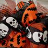 Enter If You Dare Happy Halloween Handmade Deco Mesh Wreath. Available in 24 inch and 28 inch diameters view 2