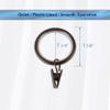 1-1/4" Noise-Canceling Curtain Rings w/Clip (Set of 10) - Cocoa view 2
