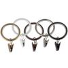 1-1/4" Noise-Canceling Curtain Rings w/Clip (Set of 10) - Satin Nickel view 3