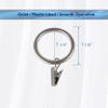 1-1/4" Noise-Canceling Curtain Rings w/Clip (Set of 10) - Satin Nickel view 4