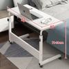 Simple Folding Table/Small Movable Desk/Wall Study Desk/Elevating Bedside Lazy Desk/Home Computer Desk (Size : 8040(70-90) cm) view 2