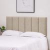 Aklaus Modern Adjustable Headboard - Upholstered Fabric Queen Size Bed Headboard - Oatmeal view 1