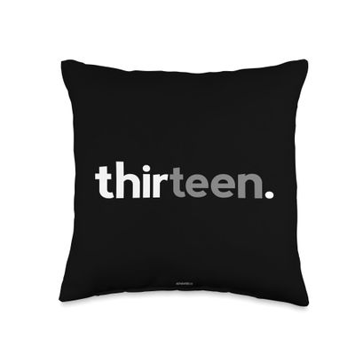 13th Birthday for Boys Thirteen Him Age 13 Year Party Teen Throw Pillow