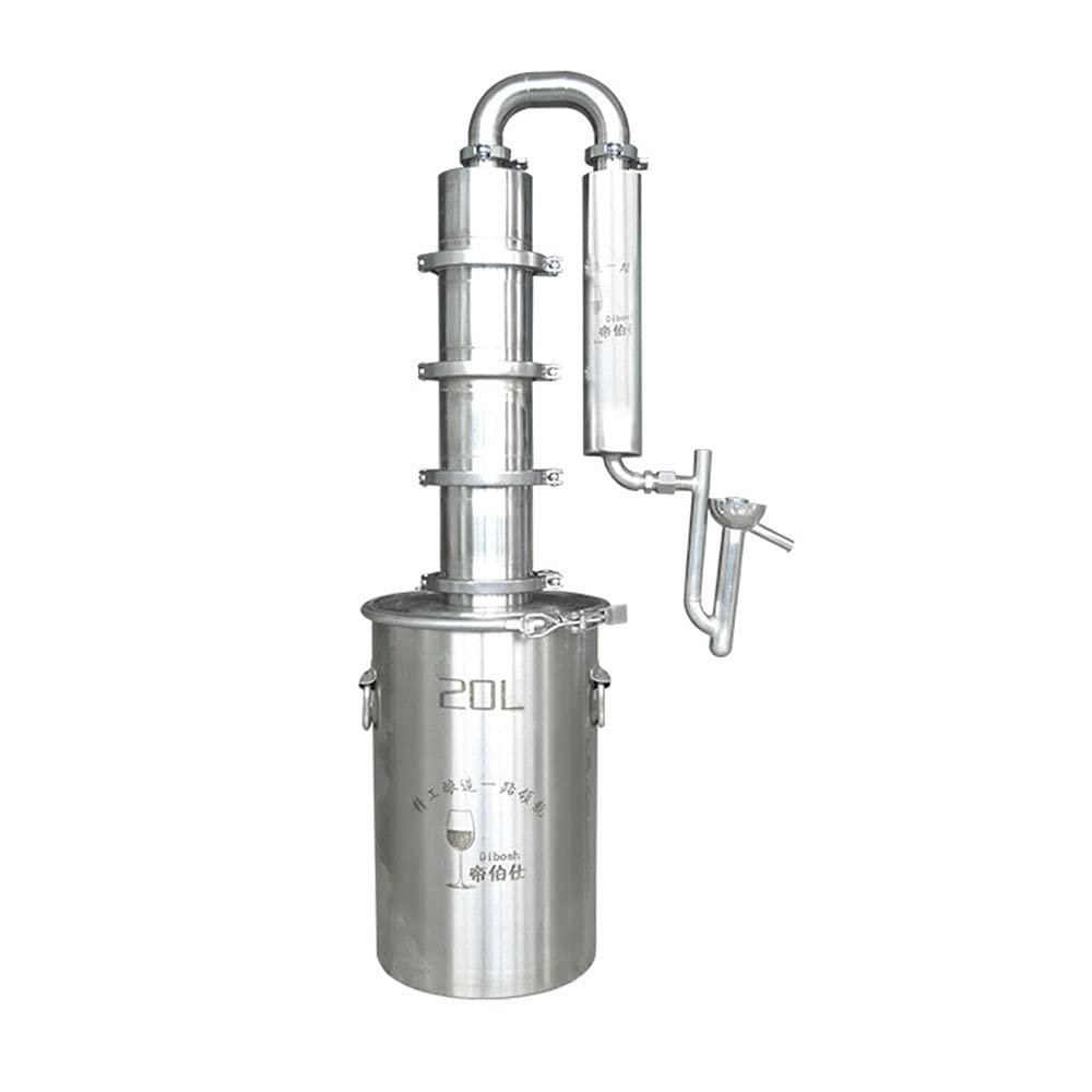 20L/35L/60LMoonshine Still itres Stainless Steel Wine Making Kit Water Distiller Home Brewing Kit for DIY Whisky Wine Brandy Gin Vodka (Produce 92% ABV) (20L)