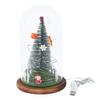Uonlytech Christmas Led Night Light Glass Dome Cover Xmas Decorative Lamp for Festive Atmosphere USB Powered Desktop Ornament for Holiday Parties and Home Decor Random Style view 1