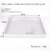 28cm Square Aluminium Alloy Nonstick Coating Leaky Baking Pan Biscuit Cookie Holder Bakery Oven Tray Steaming Tools DIY Bakeware (Aluminium Plain) view 2