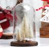 8PCS Artificial Mini Christmas Trees, Fake Bottle Brush Small Pine Snow Frosted Trees with Wood Base Tabletop Ornaments Winter Crafts for Xmas Holiday Party Home Decor view 2