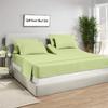34" Top Split King Sheets- Split Head Flex King Sheets (4 Pcs)- 100% Egyptian Cotton- Flex Top King Sheets for Sleep Number Bed- 15 Inch Deep Pocket- Adjustable Split Bed Sheets- Sage Solid view 3