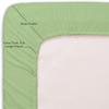 34" Top Split King Sheets- Split Head Flex King Sheets (4 Pcs)- 100% Egyptian Cotton- Flex Top King Sheets for Sleep Number Bed- 15 Inch Deep Pocket- Adjustable Split Bed Sheets- Sage Solid view 4