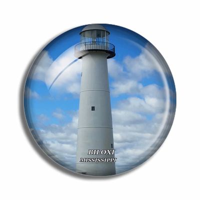 Crystal Fridge Magnets Biloxi Mississippi USA Travel Souvenir Funny Sticker for Gift Home Decoration Office Whiteboard