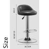 URINGO 300LBS Weight Capacity, Round PU Leather Counter Stool Swivel Height Adjustable Stool Shop Stool with Footrest Home Kitchen Stand Stool Bar Stool Desk Stool Office Stool view 4