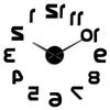 Backwards DIY Large Wall Clock Modern Design Reverse Numbers Frameless Wall Watch Luxury Mirror Effect Big Needle Reverse Clock Black 37Inch(90cm) view 1