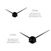 Backwards DIY Large Wall Clock Modern Design Reverse Numbers Frameless Wall Watch Luxury Mirror Effect Big Needle Reverse Clock Black 37Inch(90cm) view 4