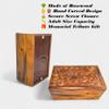 Handcrafted Wooden Urn Box for Human & Pet Ashes Small Engraved Cremation Memorial Keepsake Decorative Burial Box for Dogs, Cats, and Loved Ones view 4