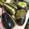Natural Polished Crystals Tiger Eye Palm Stones for Home Decoration view 3