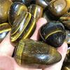 Natural Polished Crystals Tiger Eye Palm Stones for Home Decoration view 4