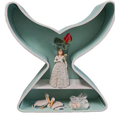 DRH - Metal Whale Tail Shelf - Nautical Standing Shelf Decor - Coastal Beach Themed Ornaments - Miniature Whale Tail Model Home Dcor - Wall Hanging Shelf - Size: 17.3" x 5.2" x 24.3"