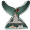 DRH - Metal Whale Tail Shelf - Nautical Standing Shelf Decor - Coastal Beach Themed Ornaments - Miniature Whale Tail Model Home Dcor - Wall Hanging Shelf - Size: 17.3" x 5.2" x 24.3" view 1