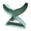 DRH - Metal Whale Tail Shelf - Nautical Standing Shelf Decor - Coastal Beach Themed Ornaments - Miniature Whale Tail Model Home Dcor - Wall Hanging Shelf - Size: 17.3" x 5.2" x 24.3" view 3