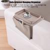 Cyrank Remote Control Holder, Sofa Armrest Organizer Tray Table with 4 Pockets for TV Remote Control, Magazine,Cell Phone, Books(Brown) view 2