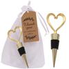 16PCS Wedding Heart Wine Stopper Favors,Gold Love Bridal Shower Souvenirs for Guests Valentine's Day Summer Beach Party Supplies (Gold Heart,16) view 1