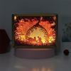 SIWEME 3D Paper Carving Light Box LED Night Light Lamp 3D Paper Cut Light Creative Shadow Box Kids Bedroom Decor Creative Gift Items for Girls (Piano) view 2