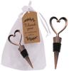 16PCS Wedding Heart Wine Stopper Favors,Graduation Love Summer Bridal Shower Souvenirs for Guests Valentine's Day Summer Beach Party Supplies (Bronze Heart,16) view 1