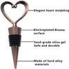 16PCS Wedding Heart Wine Stopper Favors,Graduation Love Summer Bridal Shower Souvenirs for Guests Valentine's Day Summer Beach Party Supplies (Bronze Heart,16) view 4