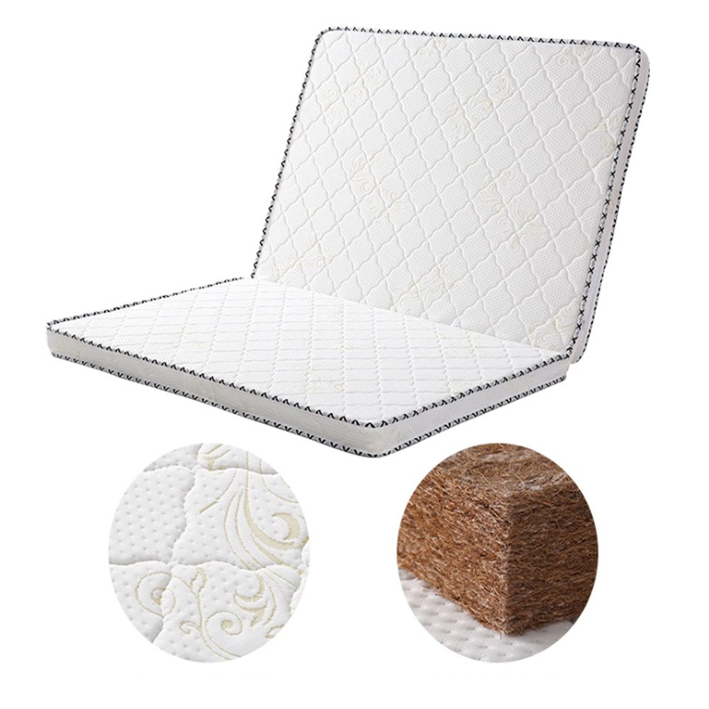 Portable Mattress Folding,2-Folding Mattress,High Elasticity Sponge Portable Thick 5cm Mattress Pads for for Single Double Mattress Home School-White 180x200cm(71x79inch)