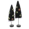 Bethany Lowe Designs LC0724 Eerie Eyeball Bottle Brush Trees Set, Black, 11.0 In H X 3. In W X 3. In D view 3